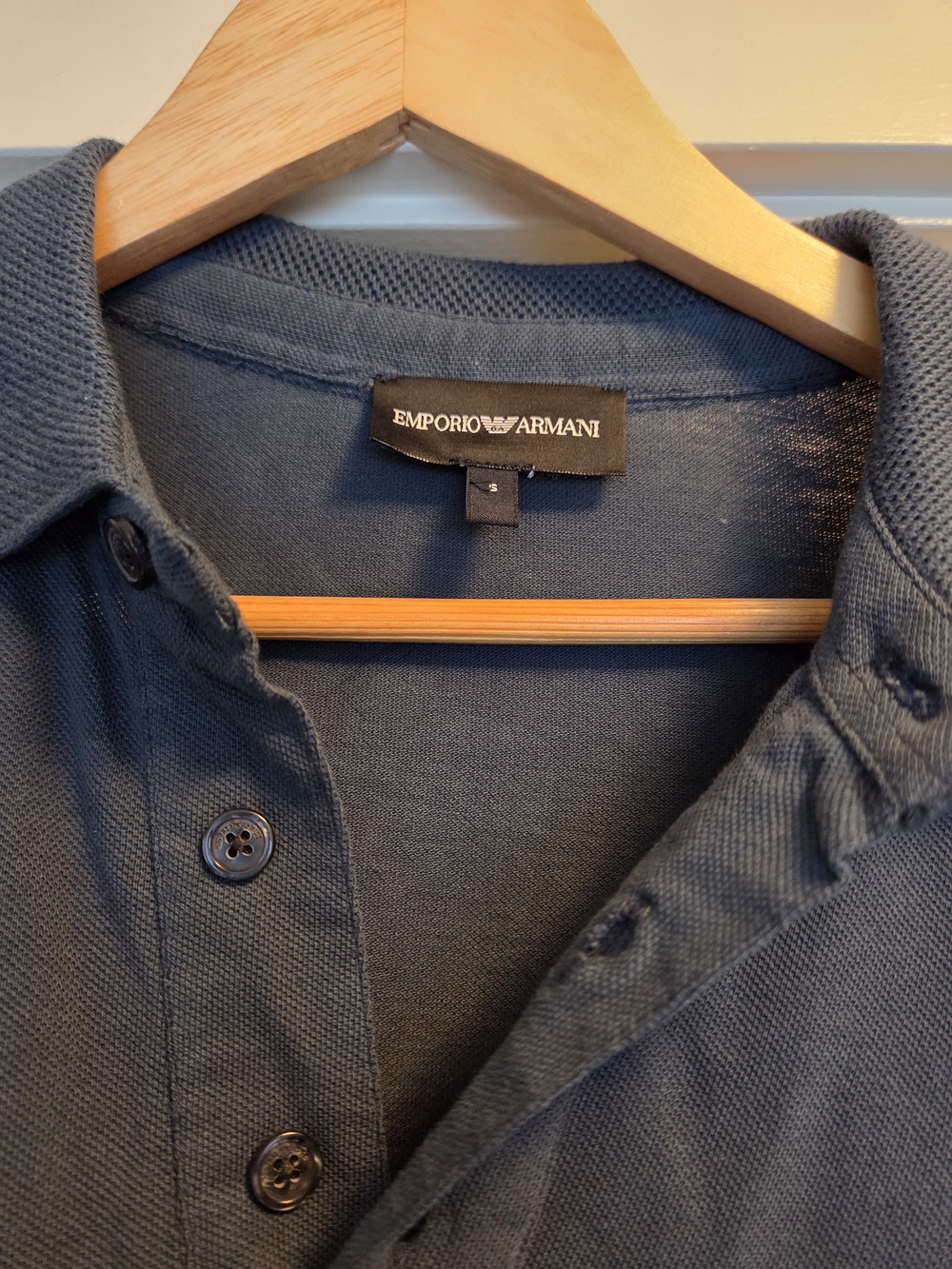 NWOT Emporio Armani Men's Polo Shirt - Slate Blue